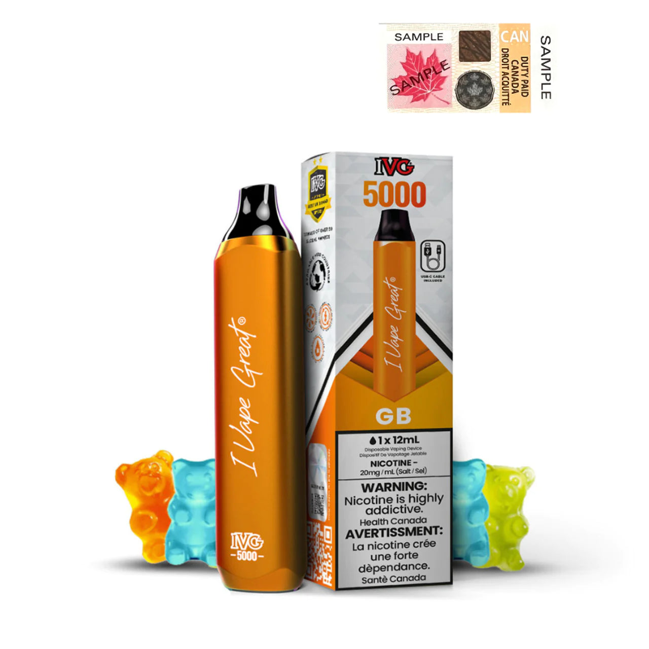 IVG 5000 Puffs Disposable Vape VIX Vape IVG 5000 Puffs Disposable Vape VIX Vape