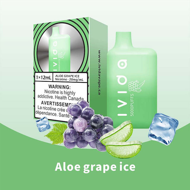 Ivida 5000 Disposable Vape - Aloe Grape Ice - Pick Vapes