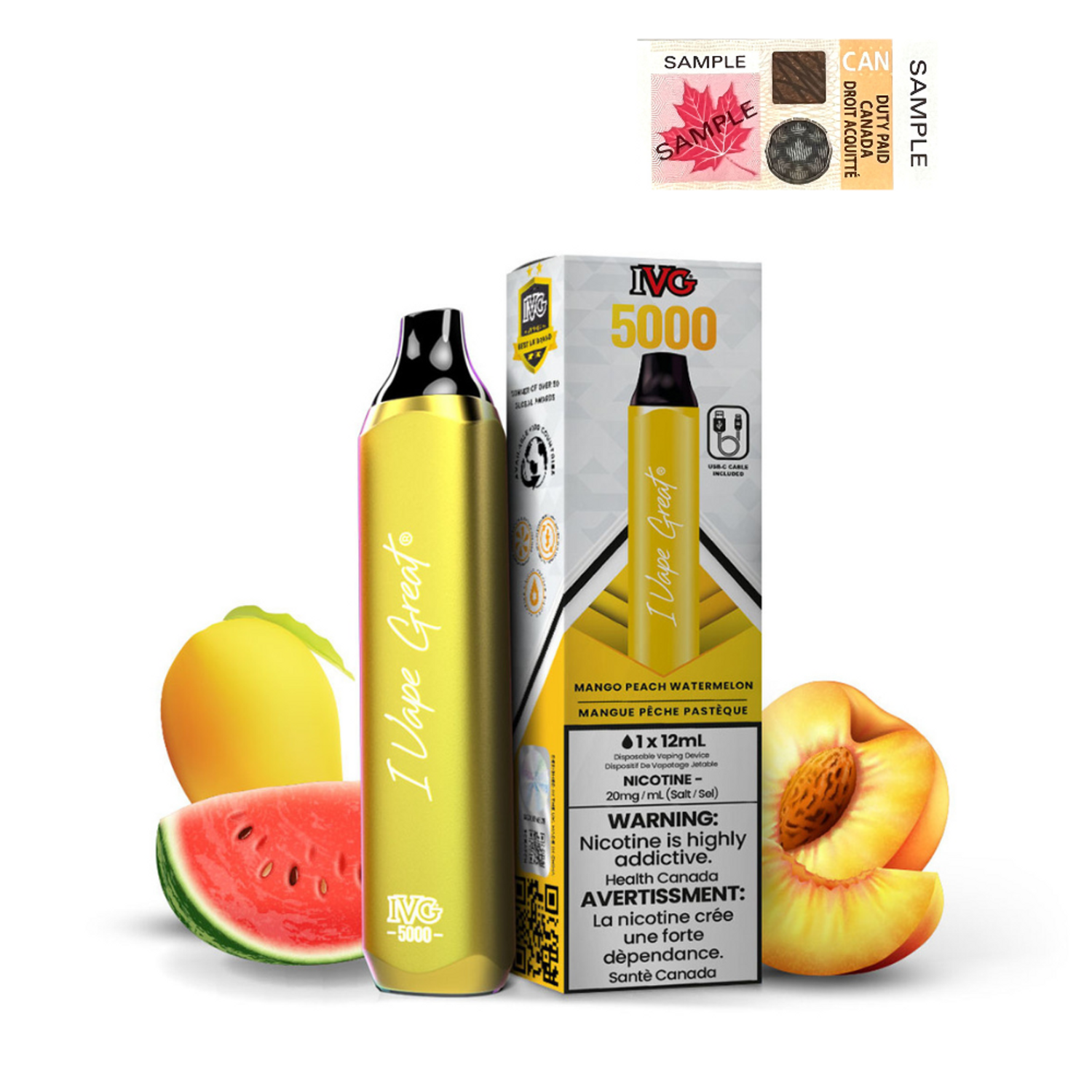 IVG 5000 Puffs Disposable Vape VIX Vape IVG 5000 Puffs Disposable Vape VIX Vape