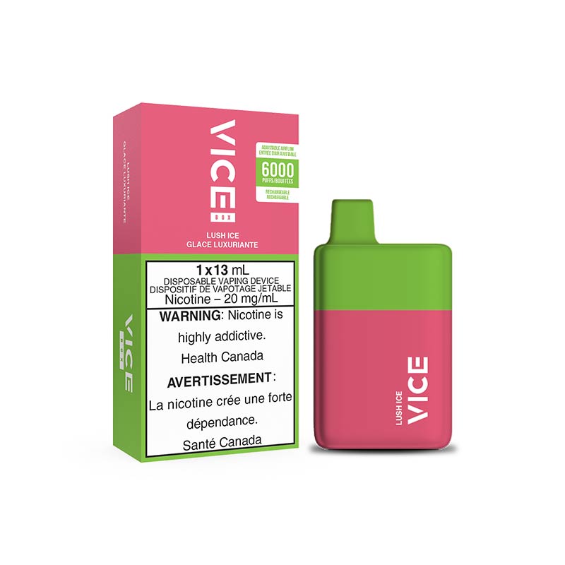 VICE BOX 6000 Rechargable Disposable Vape - Lush Ice - Pick Vapes